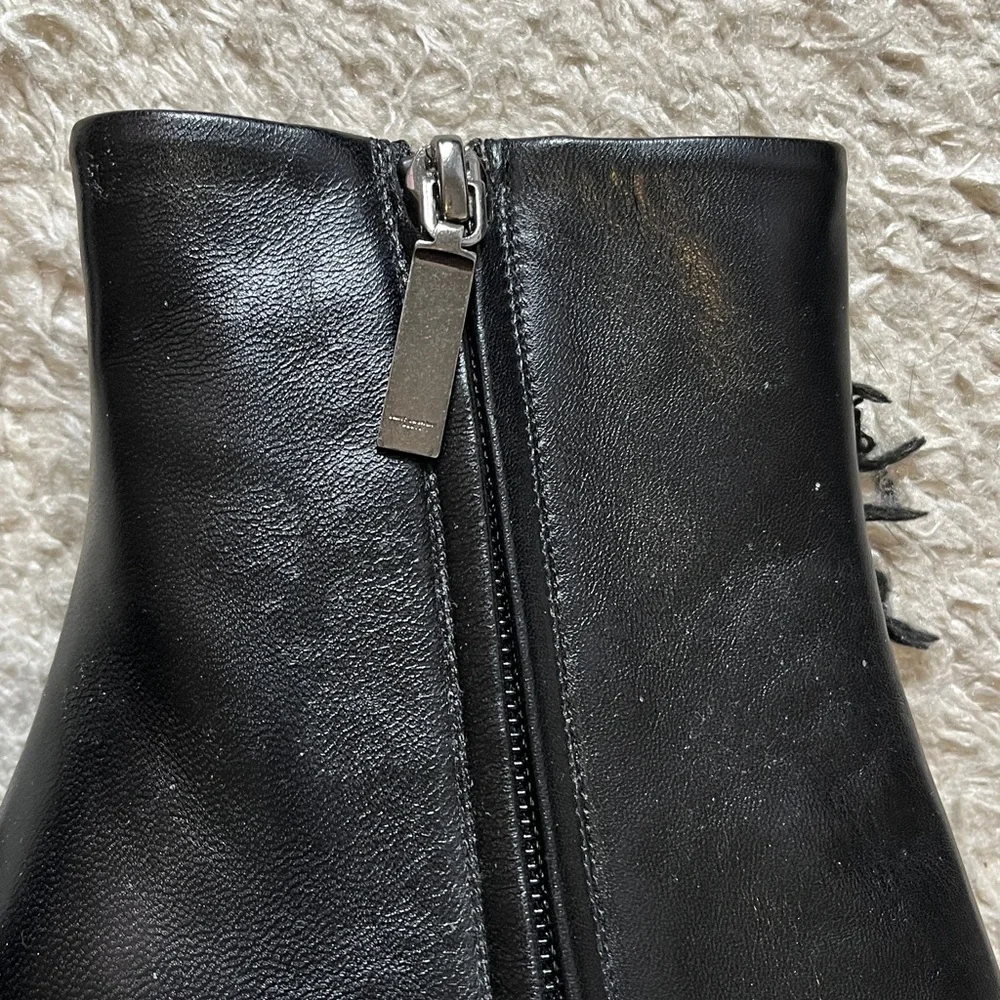 Saint Laurent size 37 Lexi 90 Zip Bootie gorgeous black ankle booties - Picture 3 of 14